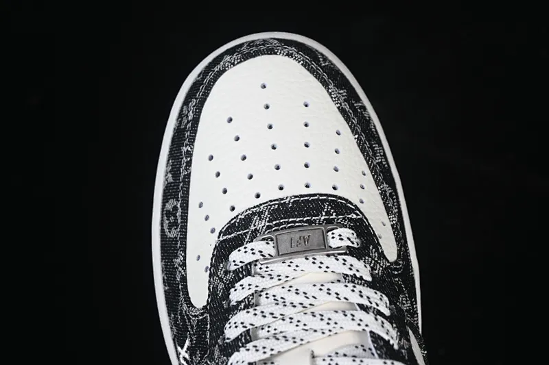 All categories Nk Air Force 1 Air Force series Nk Air Force 1 Low Air Force low-top Nike Air Force 1'07 Low LV joint white and black denim Air Force 1 low-top casual sneakers NH0601-579